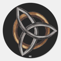 Triquetra (Brown/Silver) Sticker