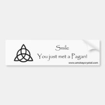 Triquetra Met A Pagan Bumper Sticker