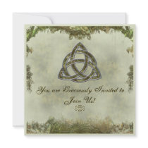 Triquetra Natural Personalized Invitations