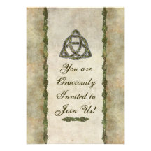 Triquetra naturel invitation personnalisable
