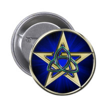 Triquetra Pentagram Button