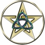 Triquetra Pentagram Keychain Cut Out