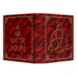 Triquetra Red Silk Vinyl Binder
