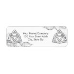 Triquetra Silver Bevel Return Address Labels