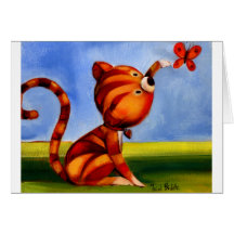 Trish Biddle Childrens Kitty 3 of 3 Greeting Cards