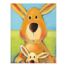 Trish Biddle Safari Kangaroo Post Card