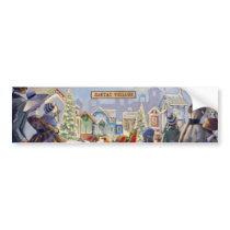 Trish Biddle Santa's Villiage Bumper Stickers