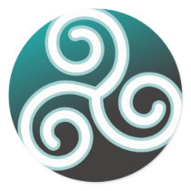 Triskele Celtic Spiral Round Stickers