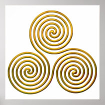 Triskele-gold Poster