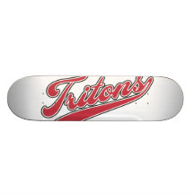 Tritons Script Custom Skate Board