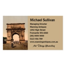 Triumphal Arch of Titus,Rome, Lazio Italy Business Card Template