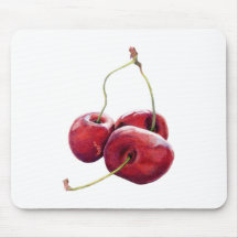 Trois cerises Mousepad Tapis De Souris