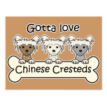 Trois Chinois Cresteds Carte Postale