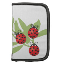 Trois coccinelles chanceuses agendas folio