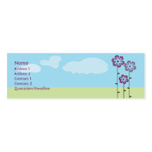 Trois fleurs - maigres cartes de visite professionnelles