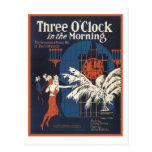Trois heures dans la couverture de Songbook de mat Carte Postale