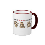 Trois tasses sages de singes