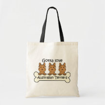 Trois terriers australiens sac fourre-tout