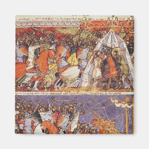Trojans Invading Greek Camp Refrigerator Magnets