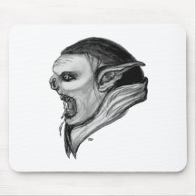 Troll black and white design mauspad