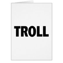 Troll Black Greeting Card