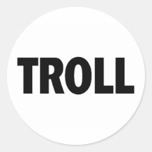 Troll Black Stickers