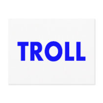 Troll Blue Postcards