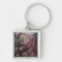 Troll Tearing Down Tree Key Chain