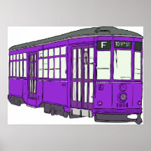 Trolley Trolleybus Streetcar Tram Trolleycar Cars Poster