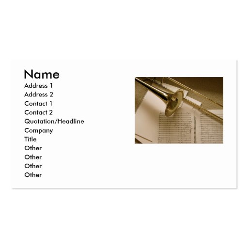 Trombone business card