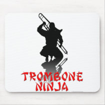 Trombone Ninja Mousepads