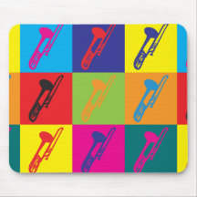 Trombone Pop Art Mouse Mats