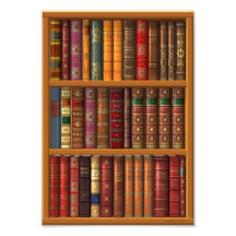 Trompe l'oeil "French library". Art Photo