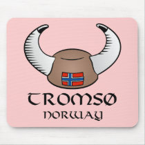 Tromso Norway Viking Hat Mouse Mat