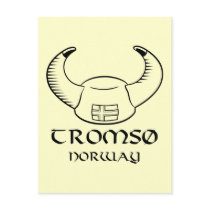 Tromso Norway Viking Hat Postcards