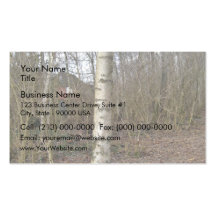Tronc et buissons d'arbre carte de visite
