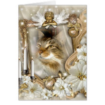 "Trooper The Cat" Angel Blessings Greeting Card