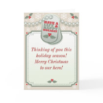 Troops Dog Tag Holiday Greeting Card