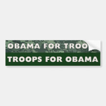 Troops for Obama Bumper Sticker