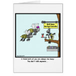 Trop occupé : Bande dessinée d'abeille Carte De Vœux