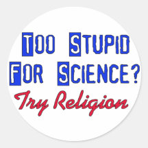 Trop stupide pour la Science Autocollants