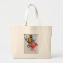 Tropcial Bird in Paradise Canvas Bag