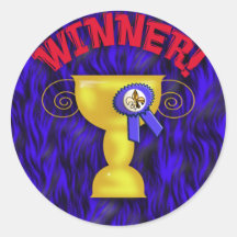 trophy blue sticker