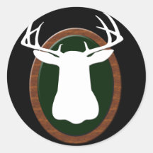 TROPHY BUCK ROUND STICKER