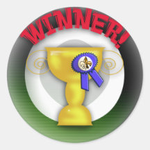 trophy green sticker