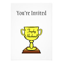 Trophy Husband Personalized Announcements