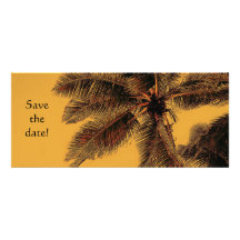 Tropic palm wedding invitation