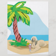 Tropical Afghan Hound Full Color Flyer