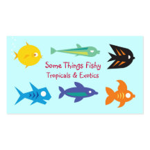 Tropical and Exotic Fish Store Biz Card Template Business Card Template