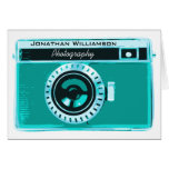 Tropical Aqua Camera Photography Business Card